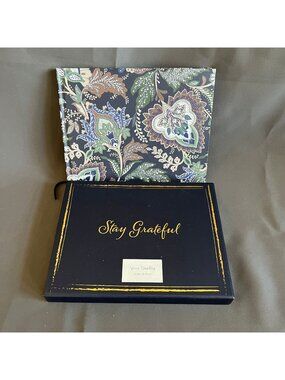 Vera Bradley Gratitude Journal With Floral Cover & "Stay Grateful" Box New
